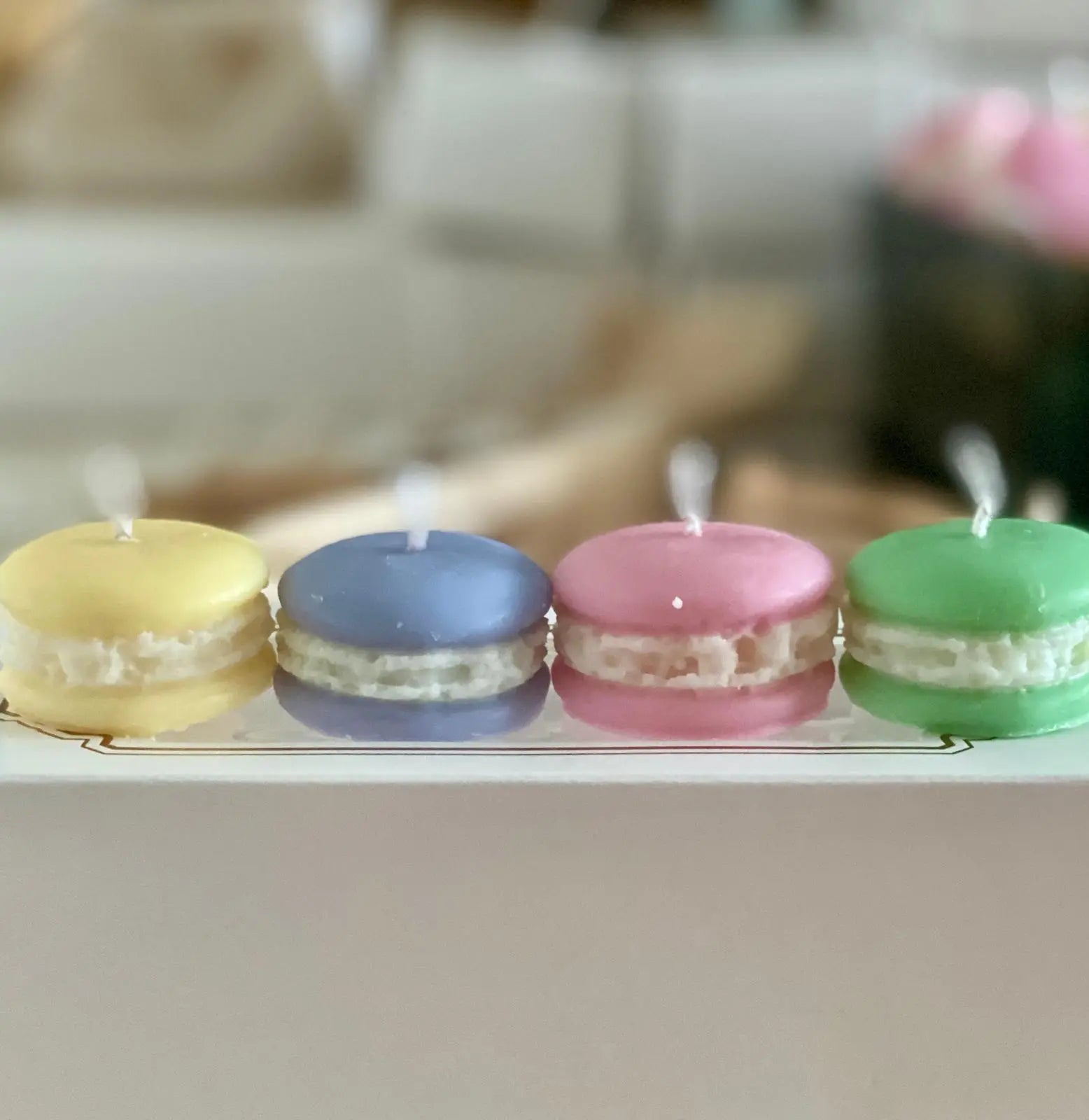 Lumânări parfumate Wax Melts Scented Macarons în diverse arome naturale